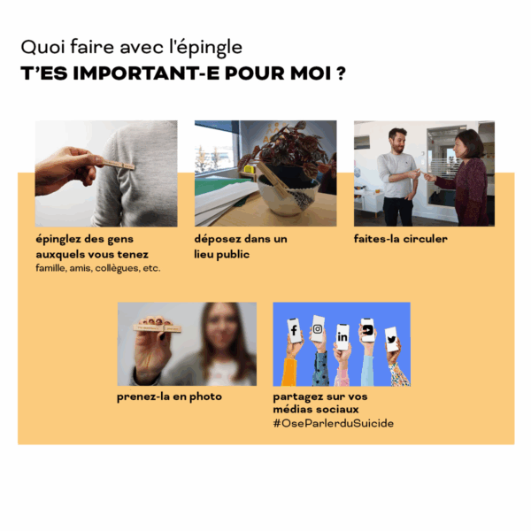 10 épingles T’es important·e pour moi