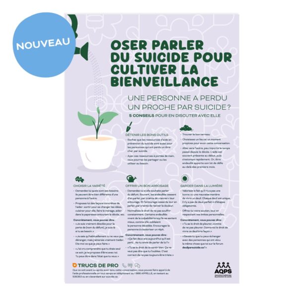 Affiche Cultiver la bienveillance – Quoi dire à un proche endeuillé